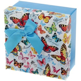 Подарочная коробка "Бабочки", 19х19см
