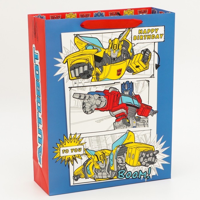 Пакет подарочный 31х40х11,5 см "Transformers. AUTOBOTS", Трансформеры