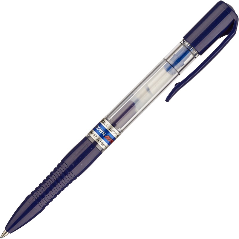 Ручка гелевая автоматическая Crown 0,7 мм, синяя