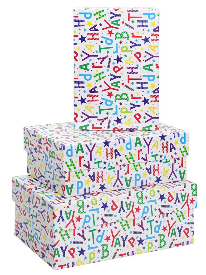Подарочная коробка "Буквы" 17 х 11 х 6 см (3)