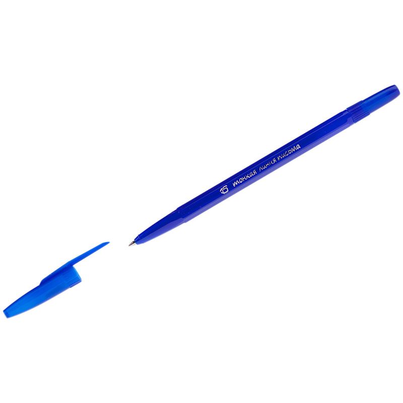 Ручка шариковая СТАММ "Тонкая линия письма" 0,7 мм, синяя
