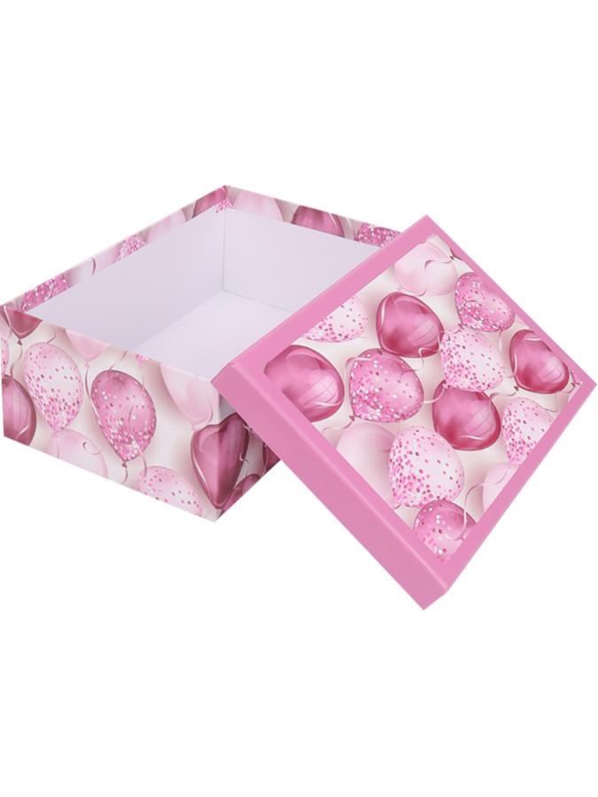 Подарочная коробка крафт Розовая вечеринка 25 х 18 х 10,5 см; (10)