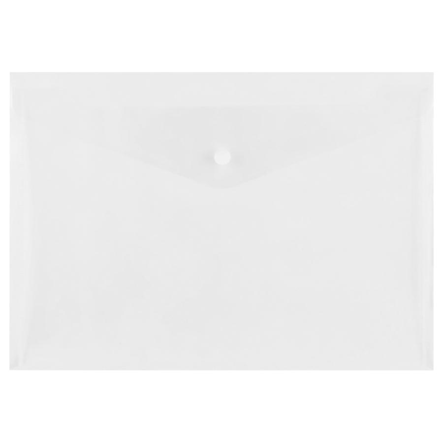 Папка-конверт на кнопке А4 СТАММ 150мкм прозрачная