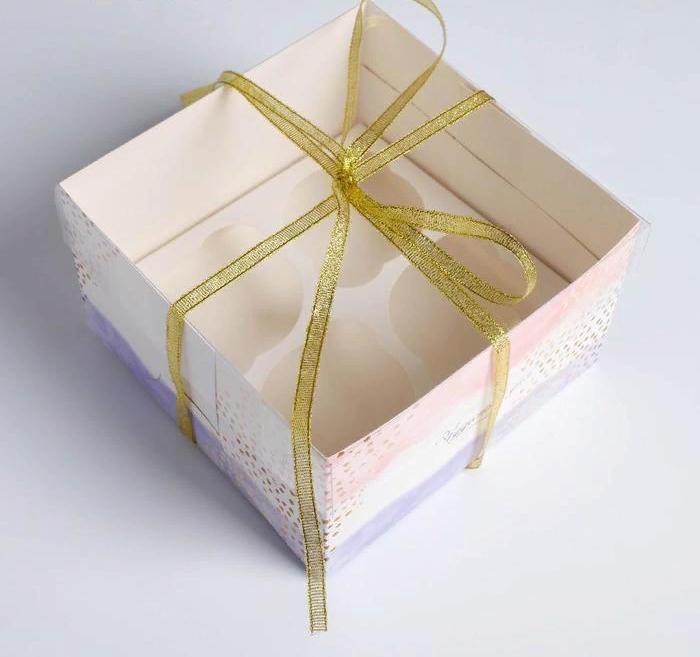 Коробка для капкейка "Чудесного дня", 16×16×10 см