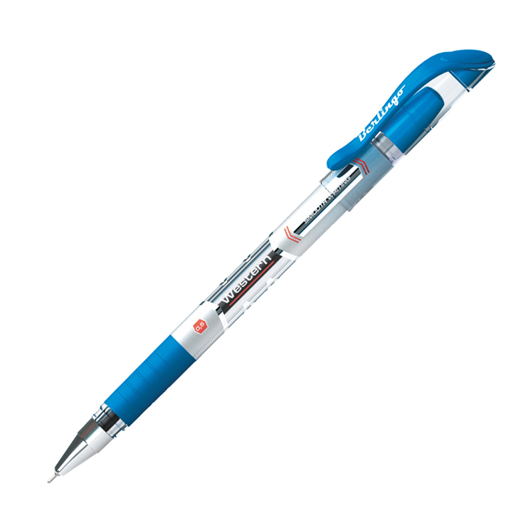 Ручка шариковая Berlingo "Western" грип. 0,5 мм, синяя 