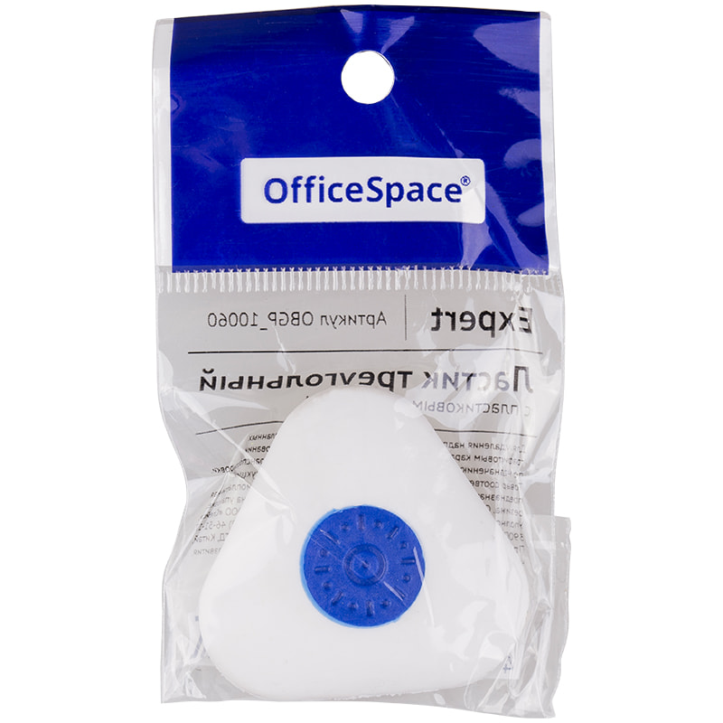 Ластик OfficeSpace 38х35х9 мм, треугольный, белый