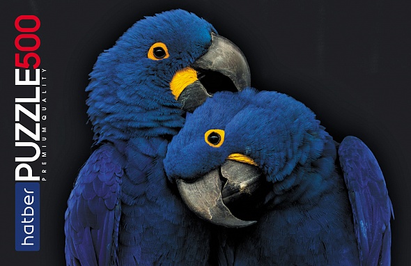 Пазл 500 шт "Два синих попугая" 