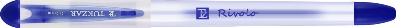 Ручка гелевая Tukzar 0,5 мм с резиновым упором и металлическим наконечником, синяя 