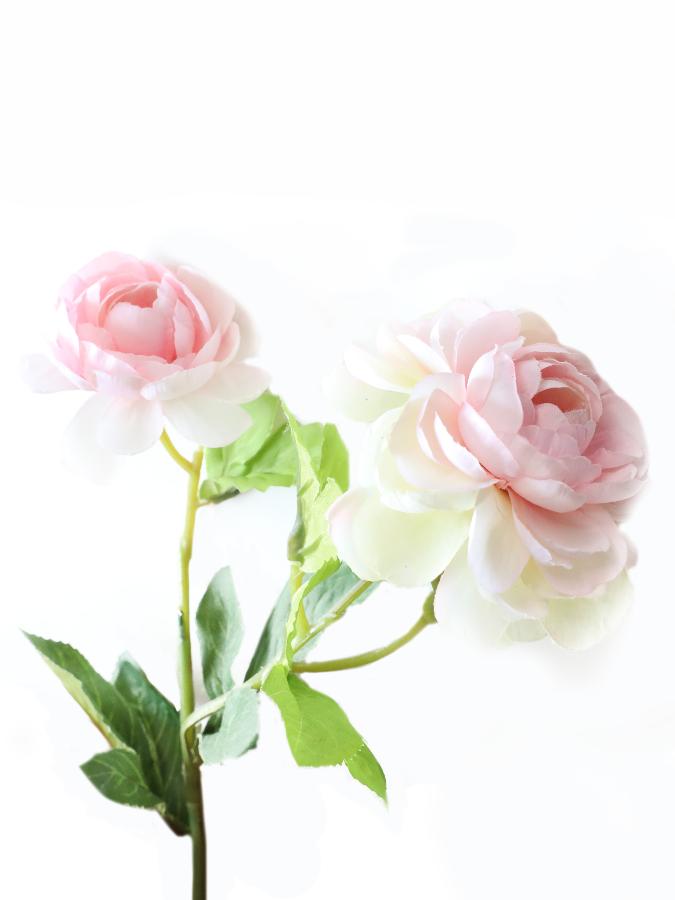 Искусственный цветок "Роза чайная светлая" (искусственный шелк, полиэтилен), 42х10х10 см