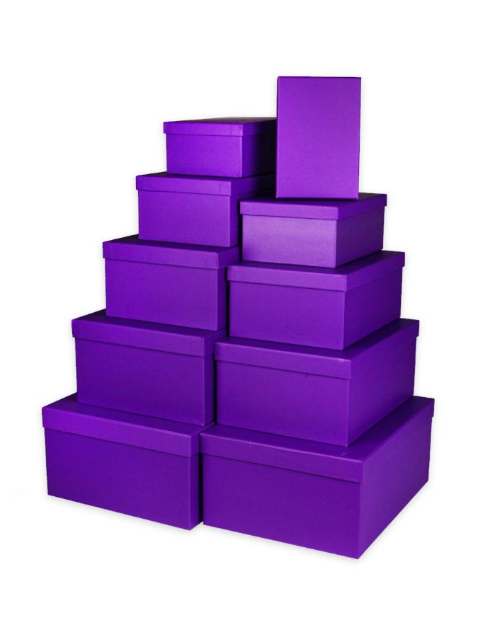 Подарочная коробка "Классика" фиолетовый, 25 х 18 х 10,5 см (10)
