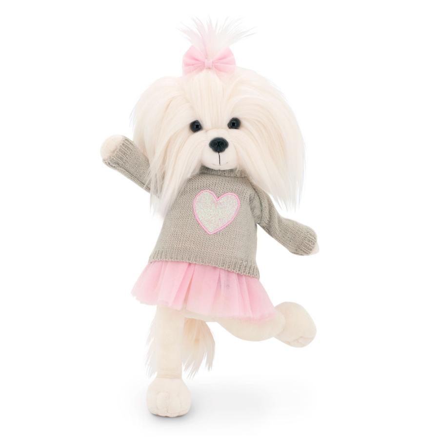 Игрушка мягкая "Собачка Lucky Mimi. Розовое сердце" с каркасом, 37 см