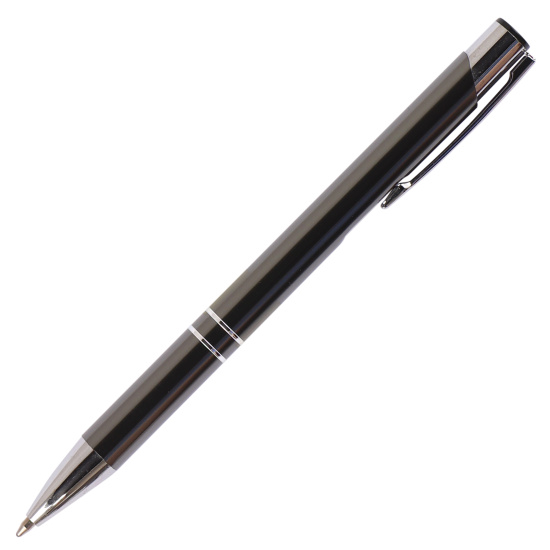 Ручка шариковая подарочная серый корпус FIORENZO синяя пластиковый футляр