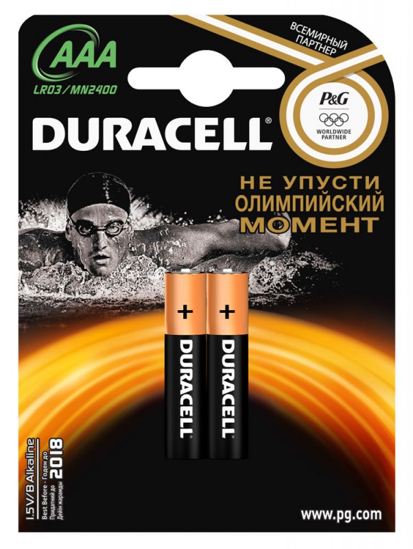 Батарейка DURACEL Basic LR03-2BL ААА (уп.2шт)