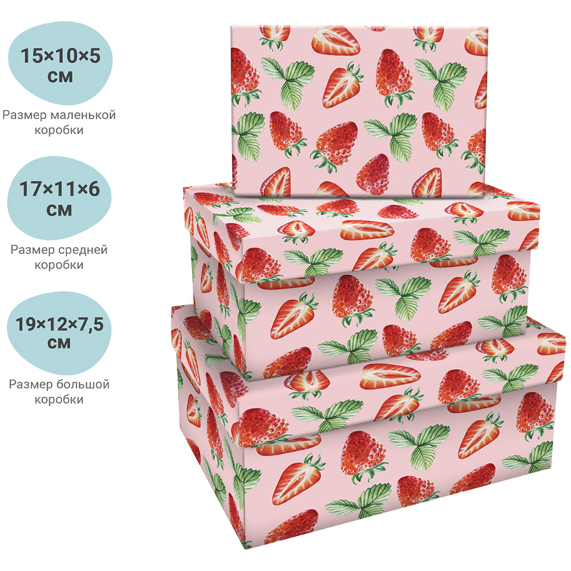 Подарочная коробка "Strawberry" 17х11х6 см (3) 