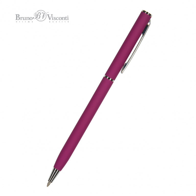 Ручка шариковая Bruno Visconti "PALERMO" 0,7 мм, синяя, бордовый металлический корпус