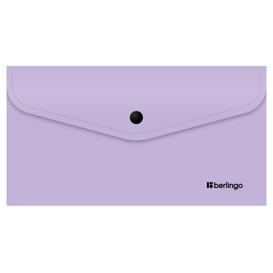 Папка-конверт на кнопке С6 Berlingo "Instinct" 200мкм, лаванда