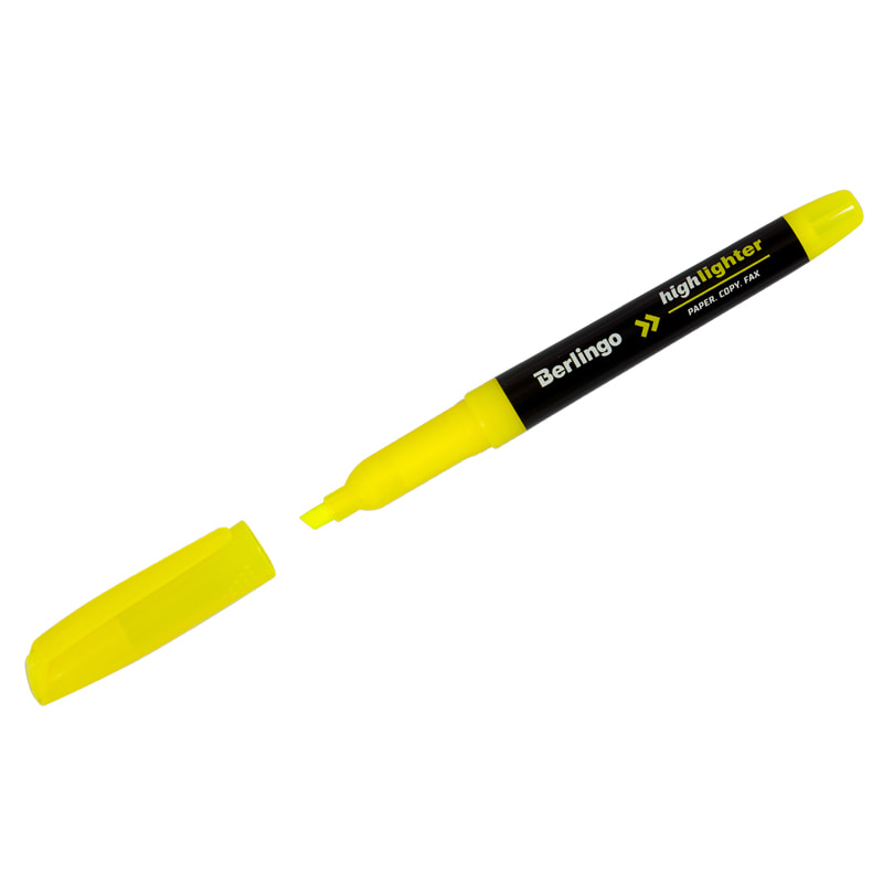 Текстовыделитель Berlingo "Hyper" желтый, 0,5-4мм