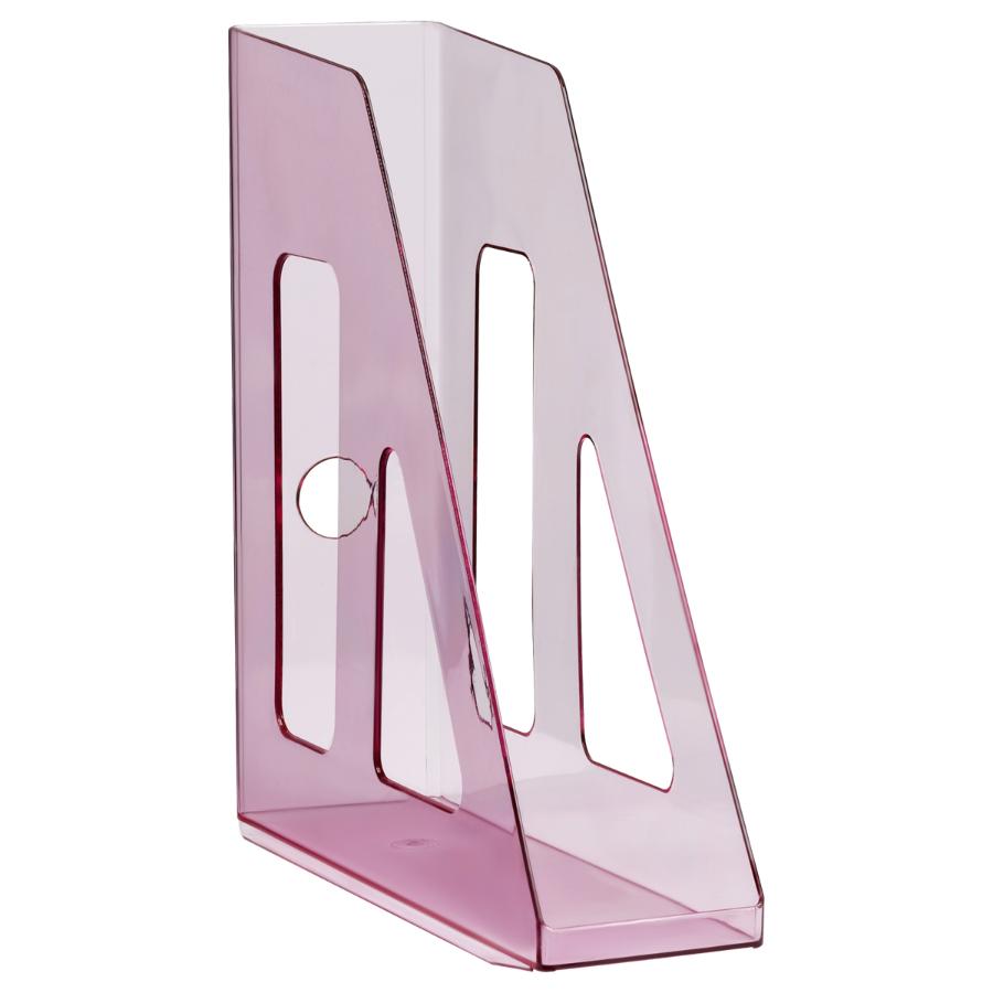 Стойка-уголок для бумаг СТАММ "Актив", ширина 70 мм, розовый