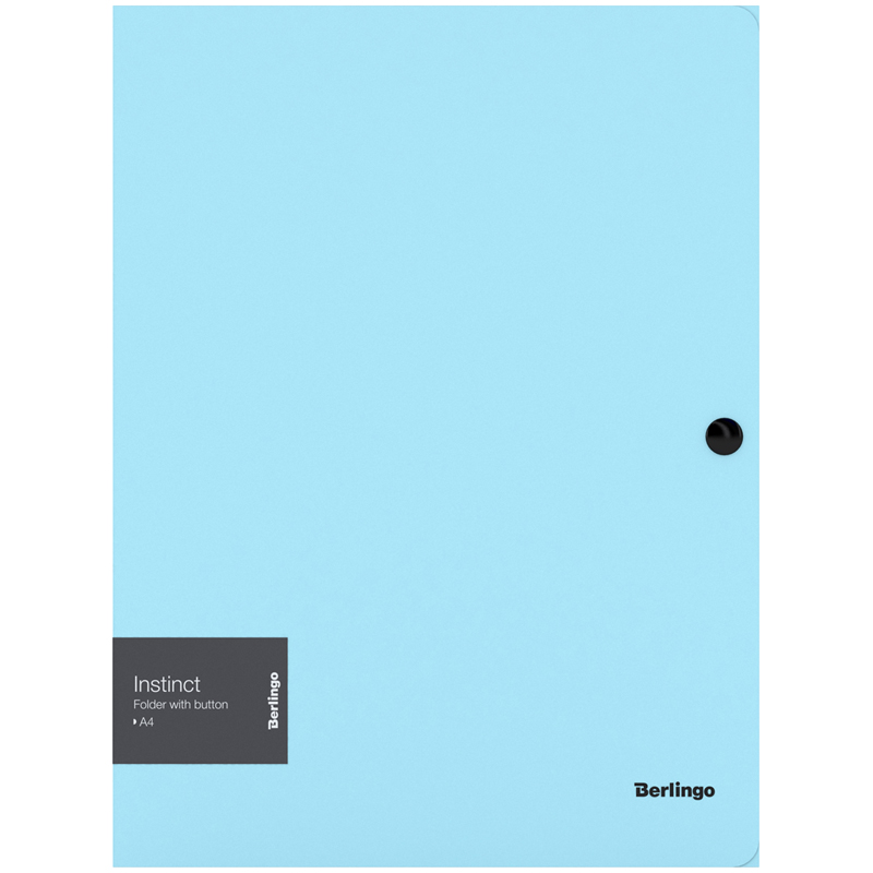 Папка-конверт на кнопке А4 Berlingo "Instinct", 600 мкм, аквамарин
