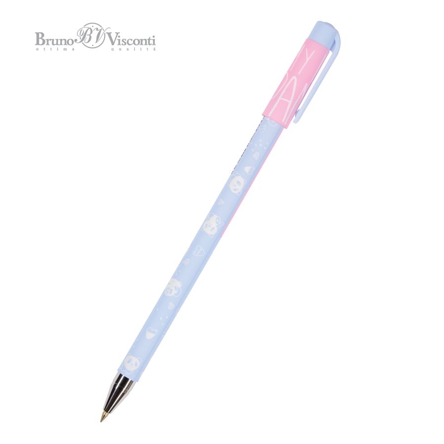 Ручка шариковая Bruno Visconti HappyWrite "Зефирные панды"  0,5 мм, синяя 