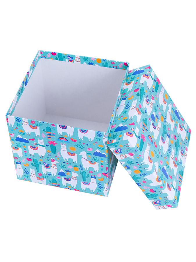 Подарочная коробка Ламы 9 х 9 х 9 см. (5)