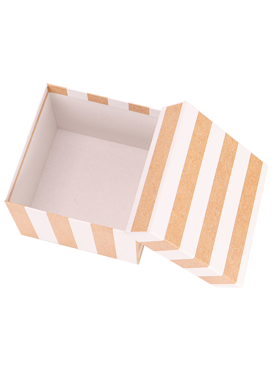 Подарочная коробка  "Полосы" 19,5х19,5х11 см (3)