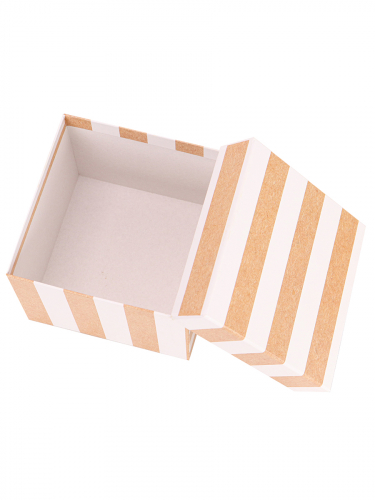 Подарочная коробка "Полосы" 19,5х19,5х11 см