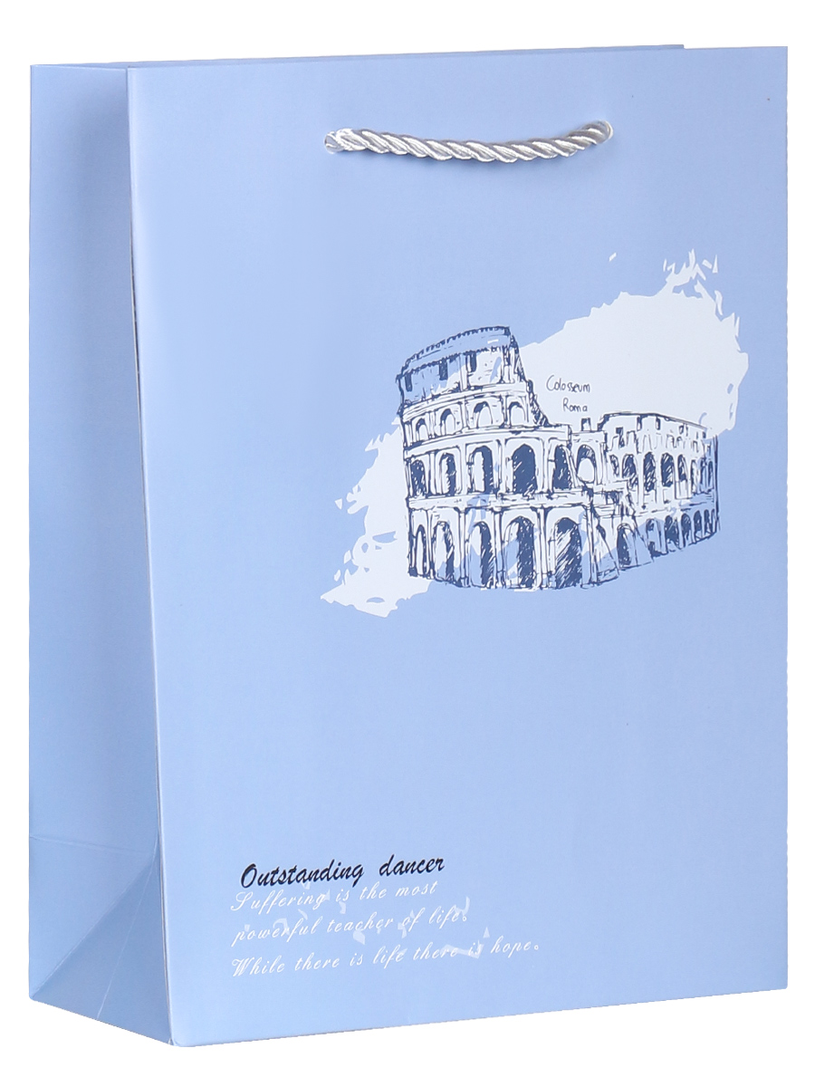 Пакет подарочный 19,5х24,5х9,5 см "Нарисованный Колизей" 