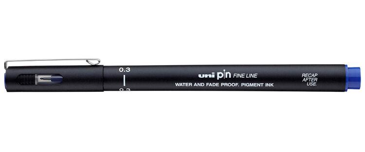 Линер UNI Pin синий, 0,3 мм