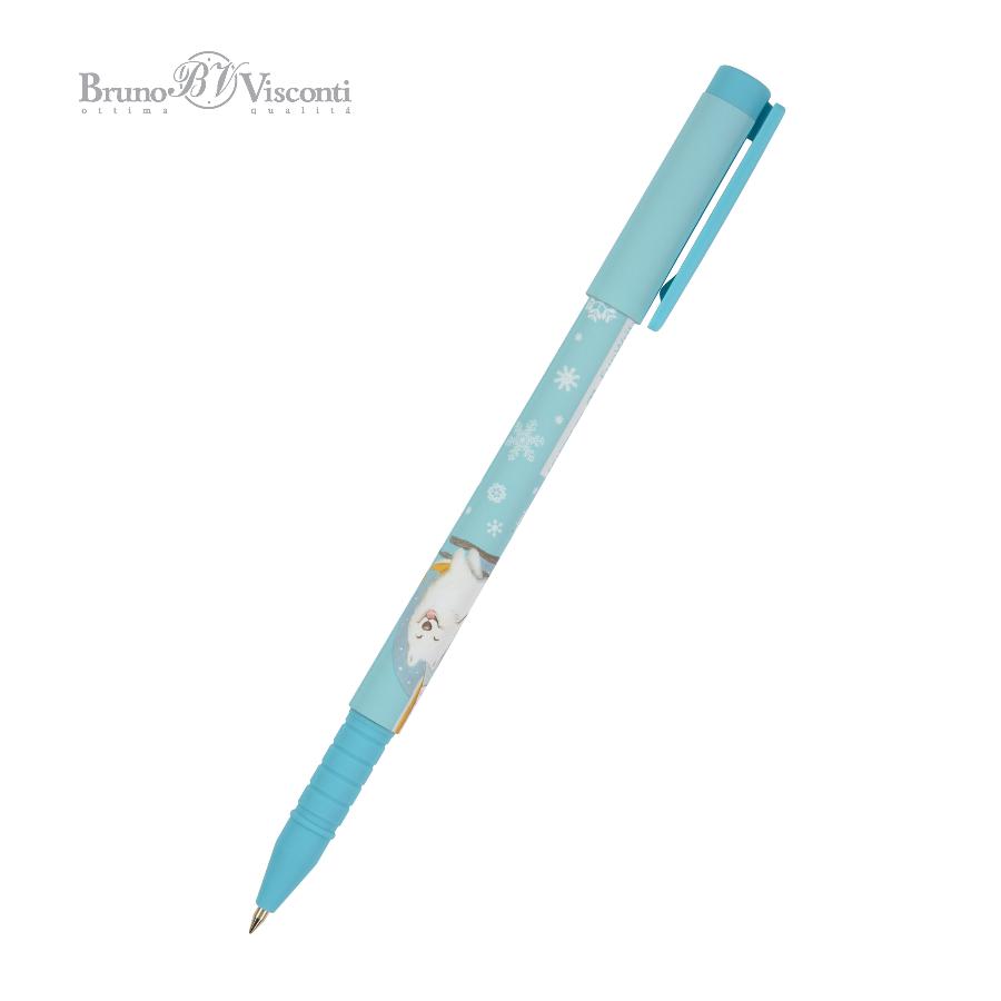 Ручка шариковая Bruno Visconti FunWrite "Городская прогулка. Лайка"  0,5 мм, синяя 