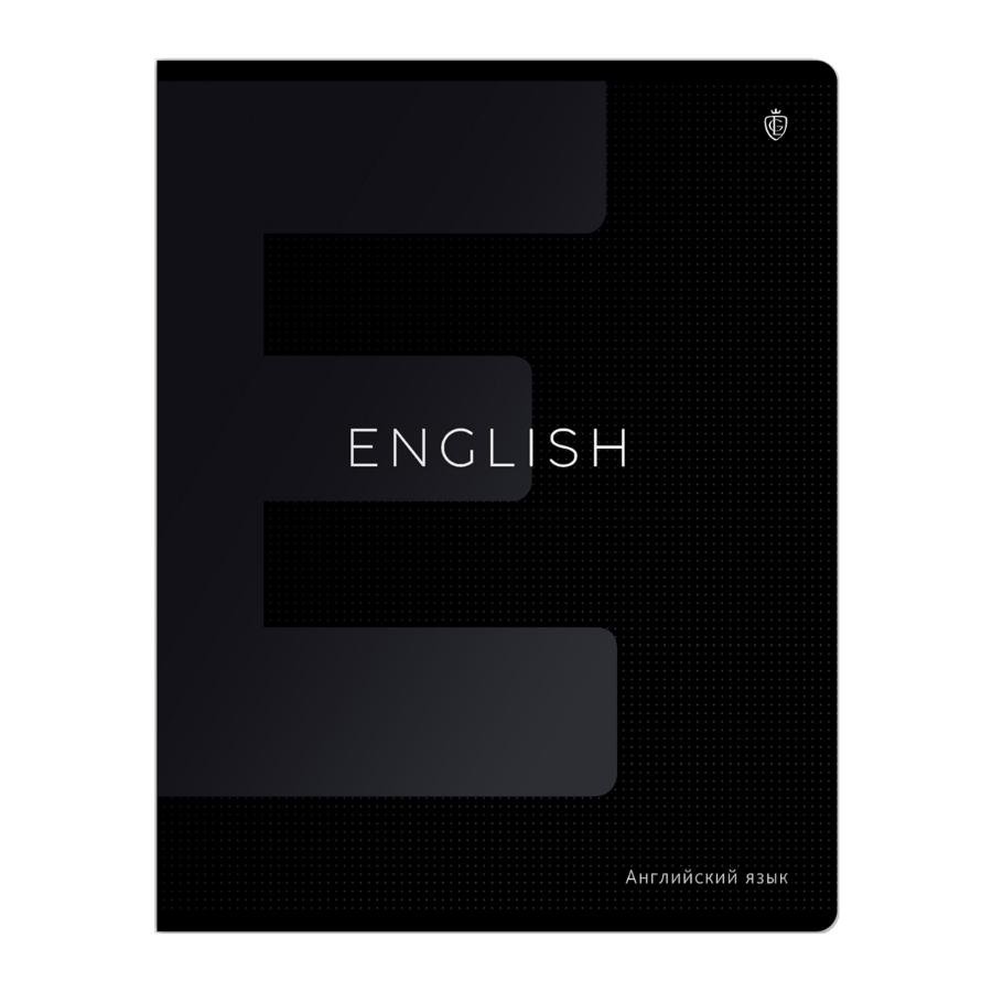 Тетрадь предметная 48 л "Сolor black" - Английский язык, софт-тач