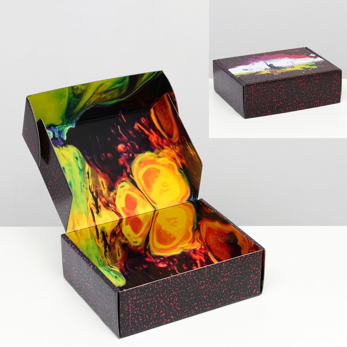 Коробка подарочная складная двусторонняя, "Краски", 27 х 21 х 9 см
