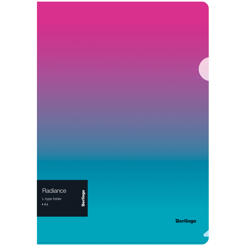 Папка-уголок А4 Berlingo "Radiance", 200 мкм, розовый/голубой градиент