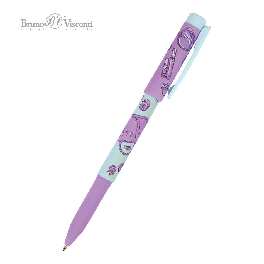 Ручка шариковая Bruno Visconti FreshWrite "Life Style. Lilac dream"  0,7 мм, синяя 