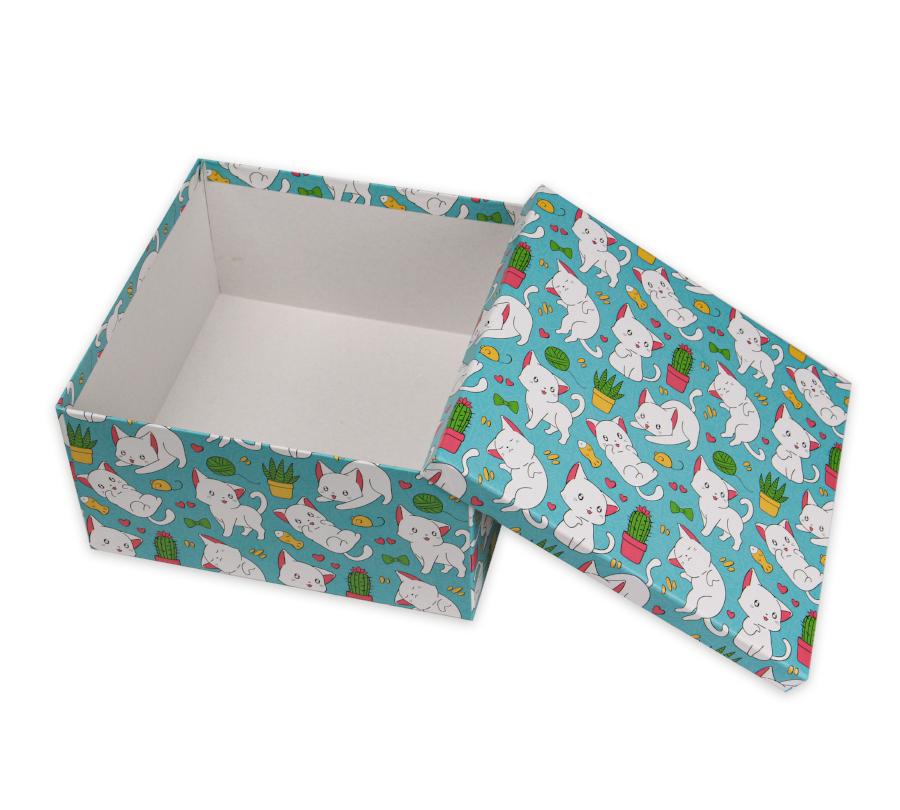 Подарочная коробка Котята 15,5 х 15,5 х 9 см; (3)