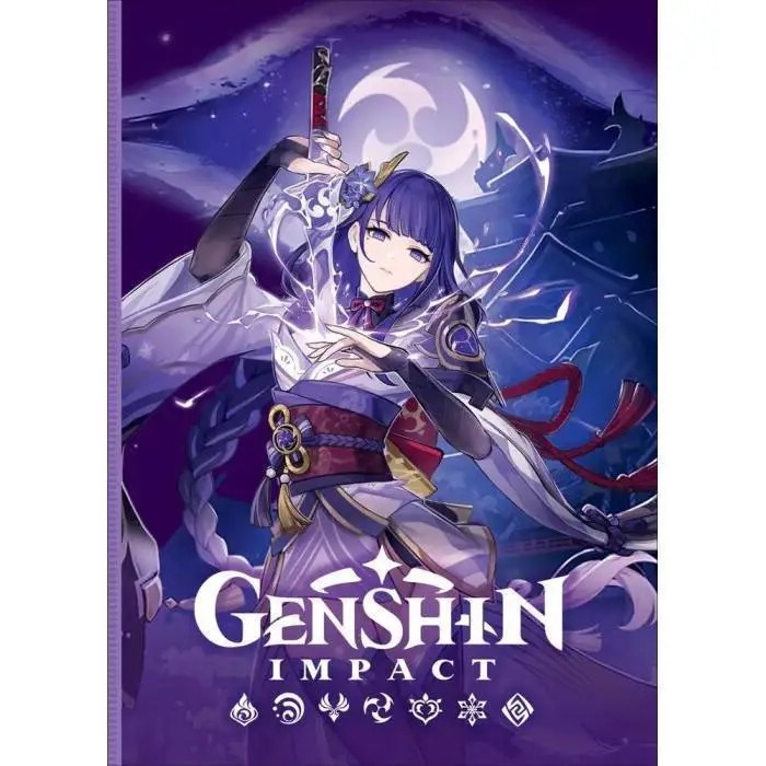 Альбом с наклейками "Genshin Impact на каждый день с наклейками (фиолетовый)" 