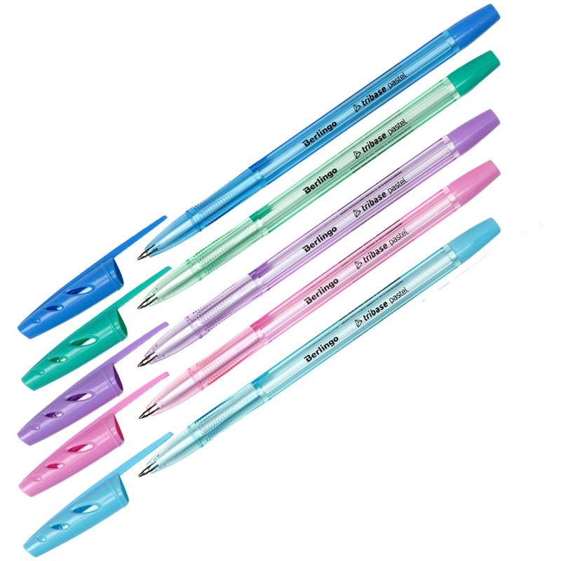 Ручка шариковая Berlingo "Tribase Pastel" 0,7 мм, синяя