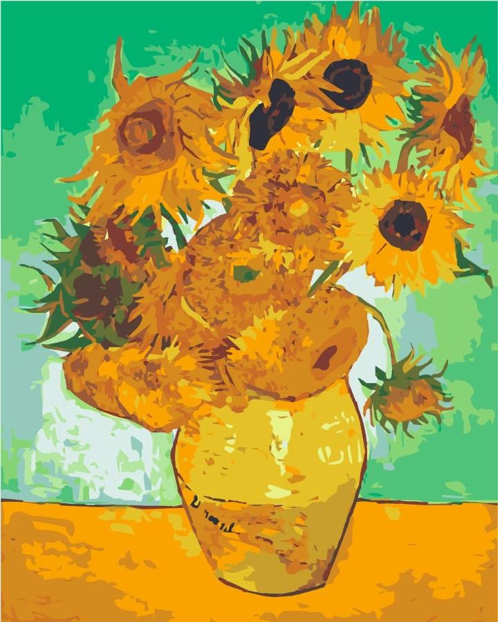 Раскраска по номерам "Подсолнухи" Ван Гог 40х50 см 