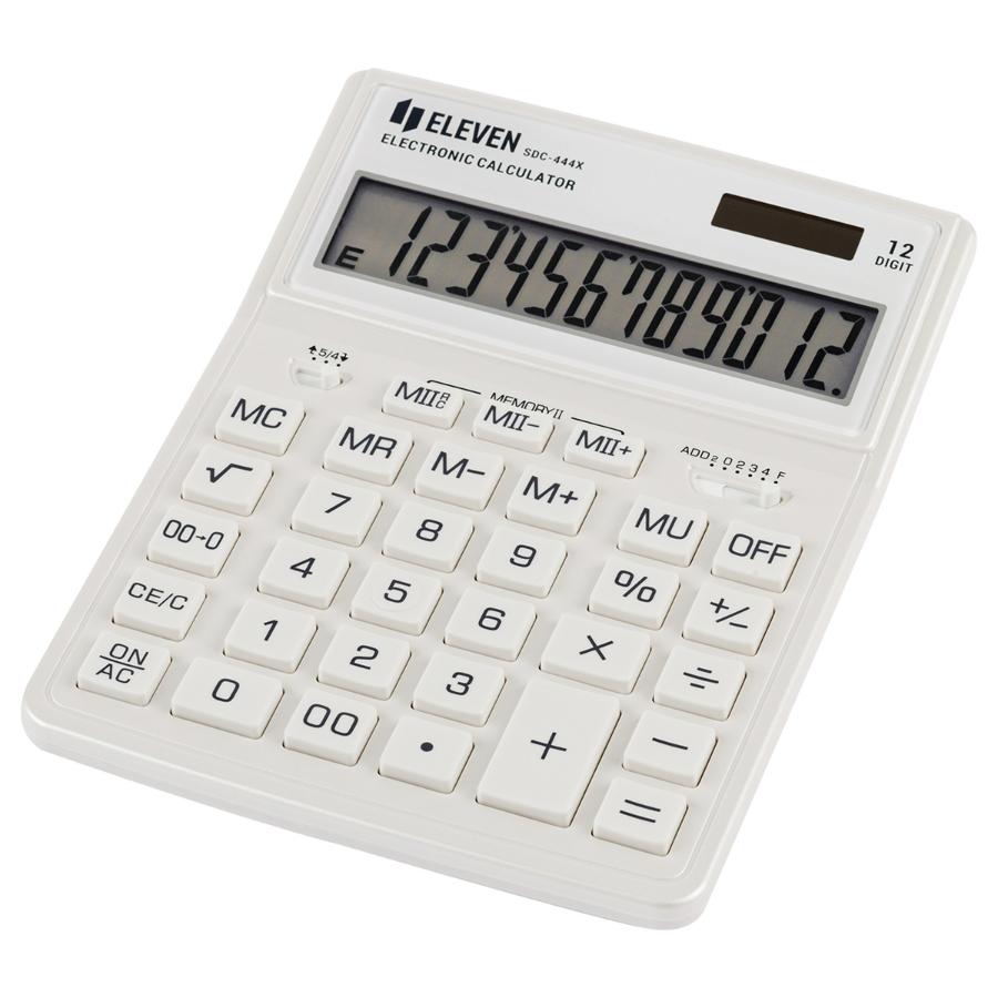 Калькулятор "Eleven SDC-444X-WH" 12 разрядный, настольный, белый