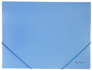 Папка на резинках А4 Berlingo, 37 мм, с 3 клапанами, 600 мкм, синяя