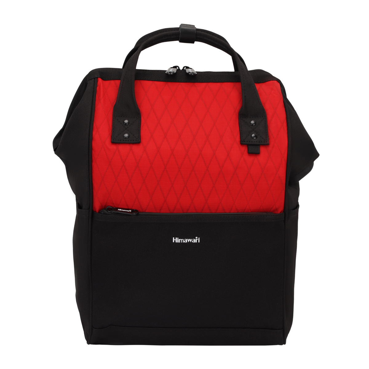 Рюкзак черный/красный, ткань, 1 отделение HIMAWARI, USB-порт