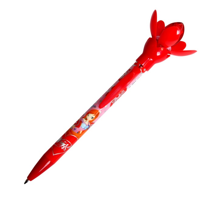 Ручка шариковая автоматическая Winx "Цветок" 1 мм синяя  (дисплей 24 шт)