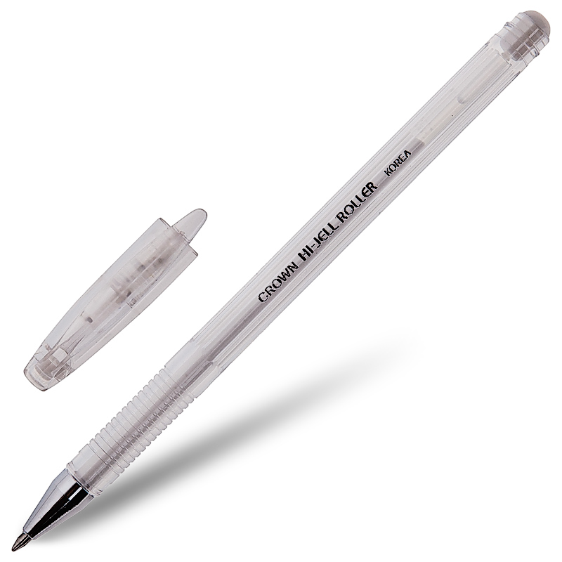 Ручка гелевая Crown 0,8мм, белая