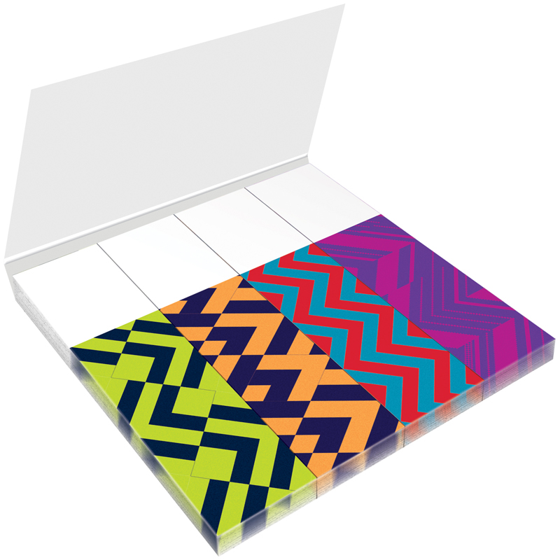 Закладки самоклеящиеся Berlingo "Zigzag" 18х70 мм, 25 л. 4 бл. (бумага) в книжке