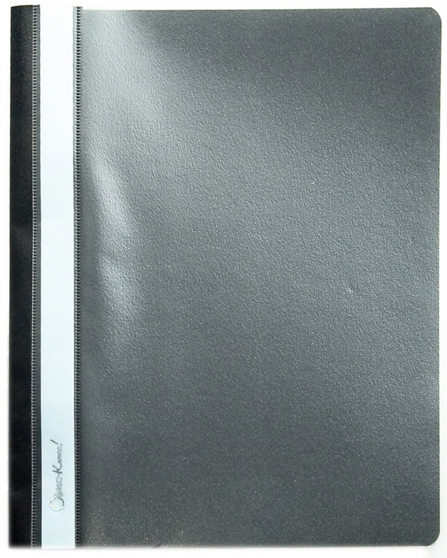 Скоросшиватель пластиковый ОФИСКЛАСС с перфорацией, 160 мкм, черный 
