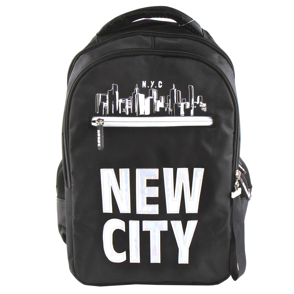 Рюкзак "New City", 27х40х17 см, 2 отделения, черный