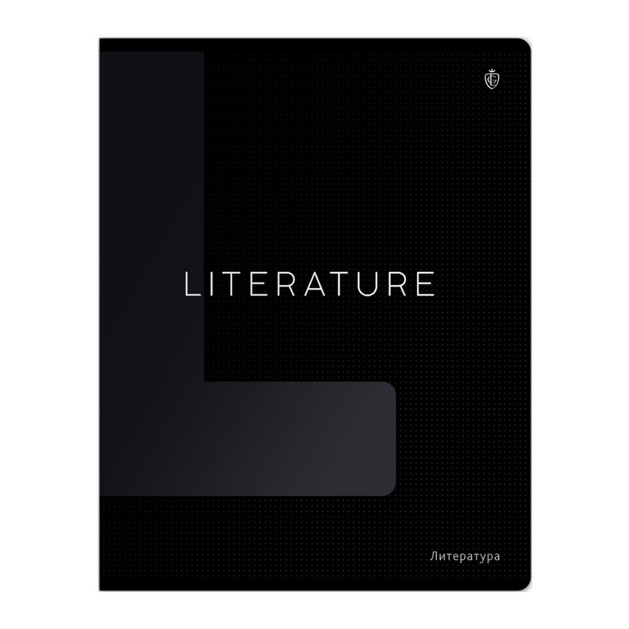 Тетрадь предметная 48 л "Сolor black" - Литература, софт-тач