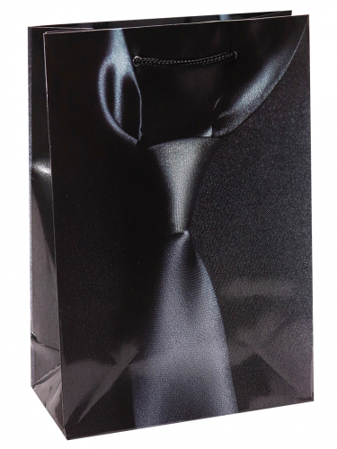 Пакет подарочный 14x20x6.5 см "  Чёрный галстук" с глянц ламин