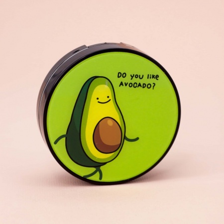 Контейнер для линз "Do you like avocado", круглый