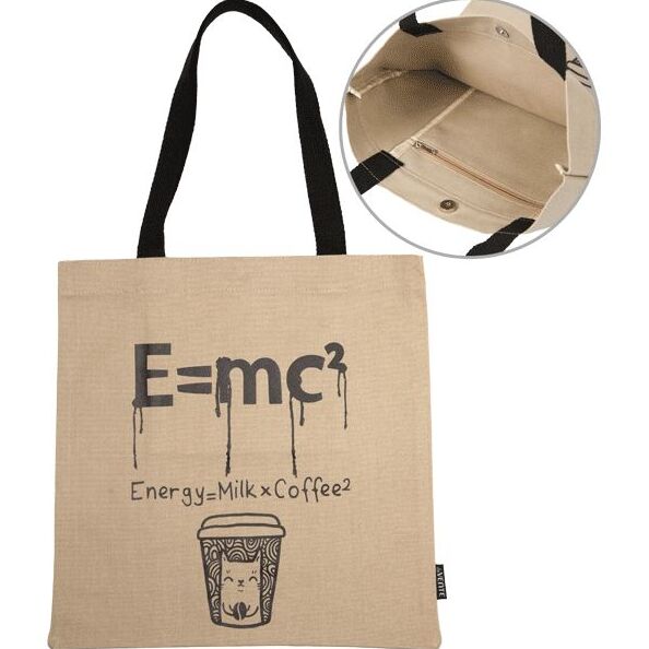 Сумка шоппер "E=MC²", 34х36 см